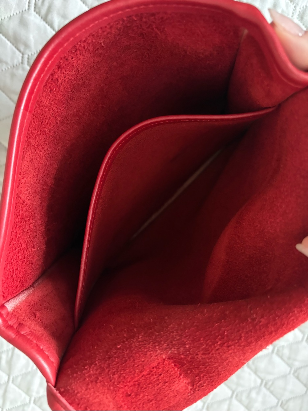 Coach Red Leather Crossbody Satchel - Picture 12 of 13